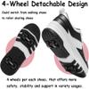 ANEFUN Roller Skate Shoes for Kids Girls Boys Detachable Wheeled Fashion Sneakers view 4