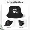 60 Years Old Gifts Vintage 1964 60th Birthday Gift Bucket Hat Sun Cap Beach Hat Packable Fisherman Hat for Women Men Black view 3