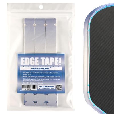 AMA SPORT Pickleball Paddle Edge Guard Tape 3 Pack Edge Protection Tapes 20mm Width Paddle Edge Cover Perfectly Fits Curved Edge Without Wrinkling (Blue Gray Gradient)