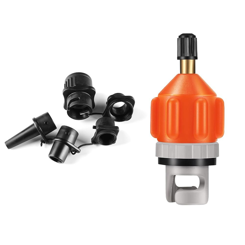 ACAGALA Paddleboard Air Nozzle Kit Multifunctional Inflator Pump Adapter Set Inflatable Boat Air Valve Adapter for Stand Up Paddle Boards Kayaks Surfboards Inflatable Boat Air Mattress