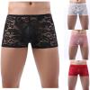 Cambkatl Mens Sheer Floral Lace Underwear - Sexy See Through Boxers - Breathable Boxer Briefs - Male Sissy Lingerie view 2