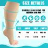 CACASO 4 Pairs Compression Socks,Open Toe Compression Socks 15-20 mmHg for Women & Men Circulation,Knee High Length Stockings,(Nude, XX-Large) view 2