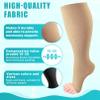 CACASO 4 Pairs Compression Socks,Open Toe Compression Socks 15-20 mmHg for Women & Men Circulation,Knee High Length Stockings,(Nude, XX-Large) view 4