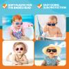 RIVBOS Baby Sunglasses Boys&Girls with Strap UV400 Polarized Flexible for Toddler,Infant and Newborn(0-24month) Beige&Dark Brown Lens RBK0231 view 2