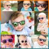RIVBOS Baby Sunglasses Boys&Girls with Strap UV400 Polarized Flexible for Toddler,Infant and Newborn(0-24month) Beige&Dark Brown Lens RBK0231 view 3