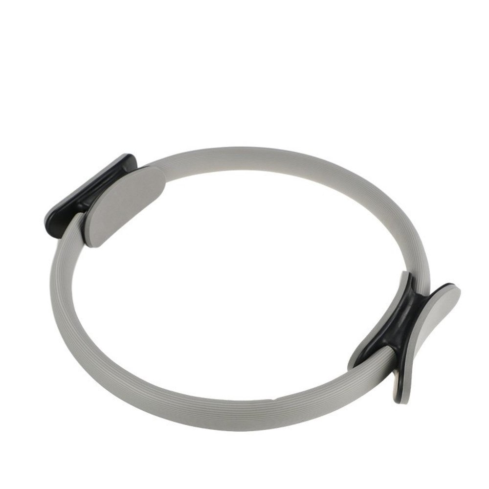 WINLDKFER Pilates Laps, Yoga Circles, Yoga Resistance Rings, Magic Circles, Open Back Circles, Fitness Equipment Exercises, Grey (diameter 33cm)