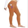 baleaf Women's Fleece Lined Leggings with 5 Pockets, Thermal Warm Winter Tights High Waisted Thick Yoga Pants Cold Gear Caramel S view 1
