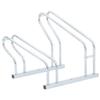 Gecheer Bicycle Stand for 2 Bikes, Freestanding Floor Bike Rack with High-Low Wheel Design Galvanized Steel Stand for Garage Warehouse School Shop view 1