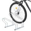 Gecheer Bicycle Stand for 2 Bikes, Freestanding Floor Bike Rack with High-Low Wheel Design Galvanized Steel Stand for Garage Warehouse School Shop view 2
