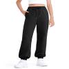BOOPH Girls Sweatpants Kids Cotton Drawstring Joggers Athletic Pants with Pockets for Teen Girls Black 13-14 Years view 1