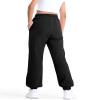 BOOPH Girls Sweatpants Kids Cotton Drawstring Joggers Athletic Pants with Pockets for Teen Girls Black 13-14 Years view 2