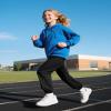 BOOPH Girls Sweatpants Kids Cotton Drawstring Joggers Athletic Pants with Pockets for Teen Girls Black 13-14 Years view 3