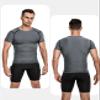 Niksa Men's Compression Shirts 1 Pack, Short Sleeve Athletic Compression Tops Cool Dry Workout T Shirt, Rash Guard Base Layer Undershirt G Black view 2