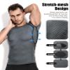Niksa Men's Compression Shirts 1 Pack, Short Sleeve Athletic Compression Tops Cool Dry Workout T Shirt, Rash Guard Base Layer Undershirt G Black view 3