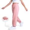 BOOPH Girls Sweatpants Kids Cotton Drawstring Joggers Athletic Pants with Pockets for Teen Girls Coral Pink 7-8 Years view 4