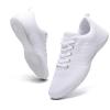 SYIEMNK White Cheer Shoes for Girls Womens Kids Youth, Breathable Soft Comfortable Flats Cheerleading Sneakers, Athletic Training Dance Tennis Shoes for Competition Sports view 2