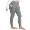 baleaf Women's Fleece Lined Leggings with 5 Pockets, Thermal Warm Winter Tights High Waisted Thick Yoga Pants Cold Gear Graphite Gray L view 1