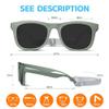 RIVBOS Baby Sunglasses Boys&Girls with Strap UV400 Polarized Flexible for Toddler,Infant and Newborn(0-24month) Light Green&Grey Lens RBK0231 view 2