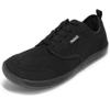 CYRUWOSH Mens Wide Toe Box Trail Running Barefoot Shoes Zero Drop Minimalist Shoes Fashion Width Sneakers for Men Black 9.5 view 2