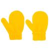 Toddler Winter Kids Mittens Yellow Soft Knitted Gloves Warm Thick Cold Protection Mitten for Boys Girls Yellow view 2