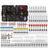 ACAGALA 158Pcs Fishing Swivels Kit High-Strength Fishing Tackle Box with Barrel Swivels Ball Bearing Swivels for Bass Trout Freshwater Saltwater view 1