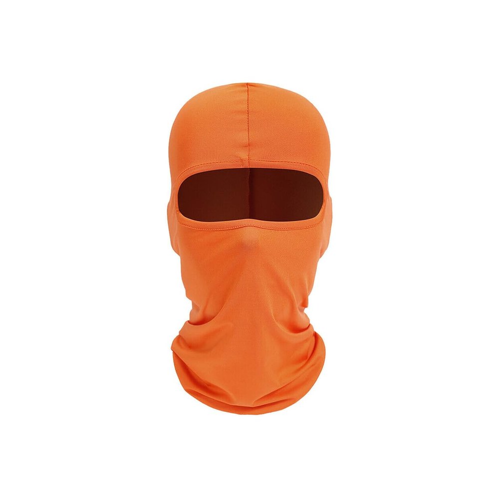 Balaclava Face Mask Sun Cover UV Protection Arm Guard for Headgear Orange 1 pack for Outdoor Activities for Men and Women Breathable Windproof Elastic Sport Workout Yoga Running Accessories