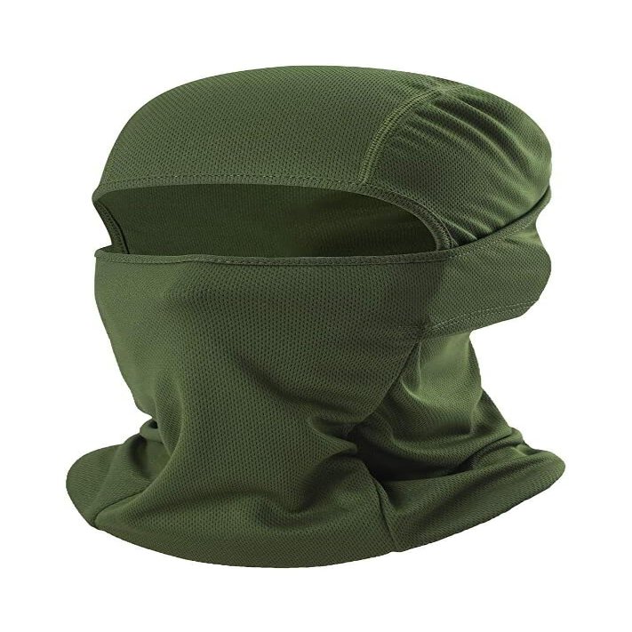 Balaclava Full Face Mask Sun Cover UV Protection Arm Guard Headgear Green 02 1 pack G-11 for Outdoor Activities for Men and Women Breathable Windproof Elastic Sport Workout Yoga Running Accessories