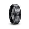 8 mm Men's Width Tungsten Carbide Ring Electroplated Black Inlaid Black Imitation Vermiculite Wedding Band Tungsten Ring 7 view 1