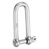 PATIKIL Screw Pin Shackle 10mm 3/8" 1764lb, 316 Stainless Steel Forged Long D Shackle Marine Grade for Chains Wire Rope Outdoor, Silver view 1