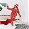 Ekouaer Womens Pajamas Set Long Sleeve Loungewear Soft Lounge Set Joggers with Pockets,XX-Large,Red Christmas view 4
