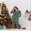 Ekouaer Womens Pajamas Set Long Sleeve Loungewear Soft Lounge Set Joggers with Pockets,Small,Green Christmas view 2