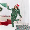 Ekouaer Womens Pajamas Set Long Sleeve Loungewear Soft Lounge Set Joggers with Pockets,Small,Green Christmas view 4