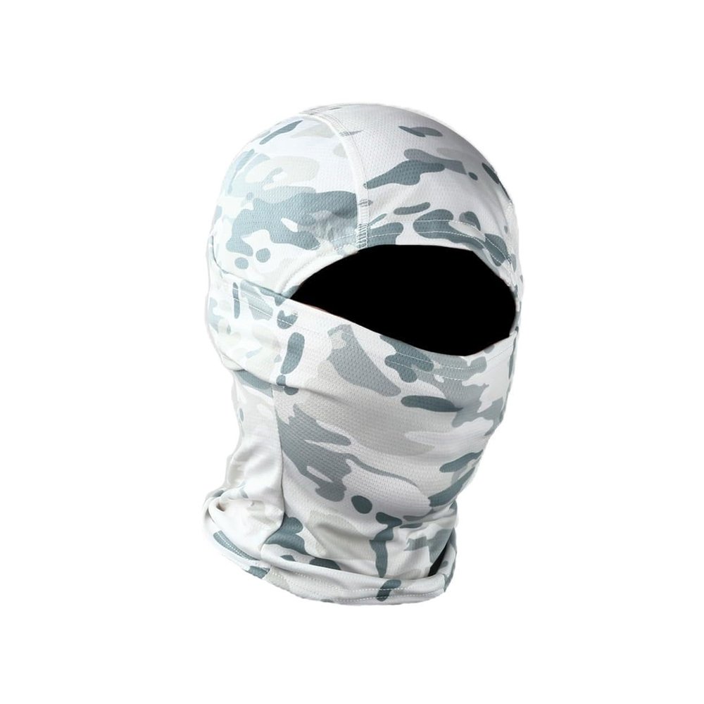 Balaclava Full Face Mask Headwear for Training Hunting Hat White 1 Pack for Outdoor Activities for Men and Women Breathable Windproof Elastic Sport Workout Yoga Running Fitness Gym Accessories