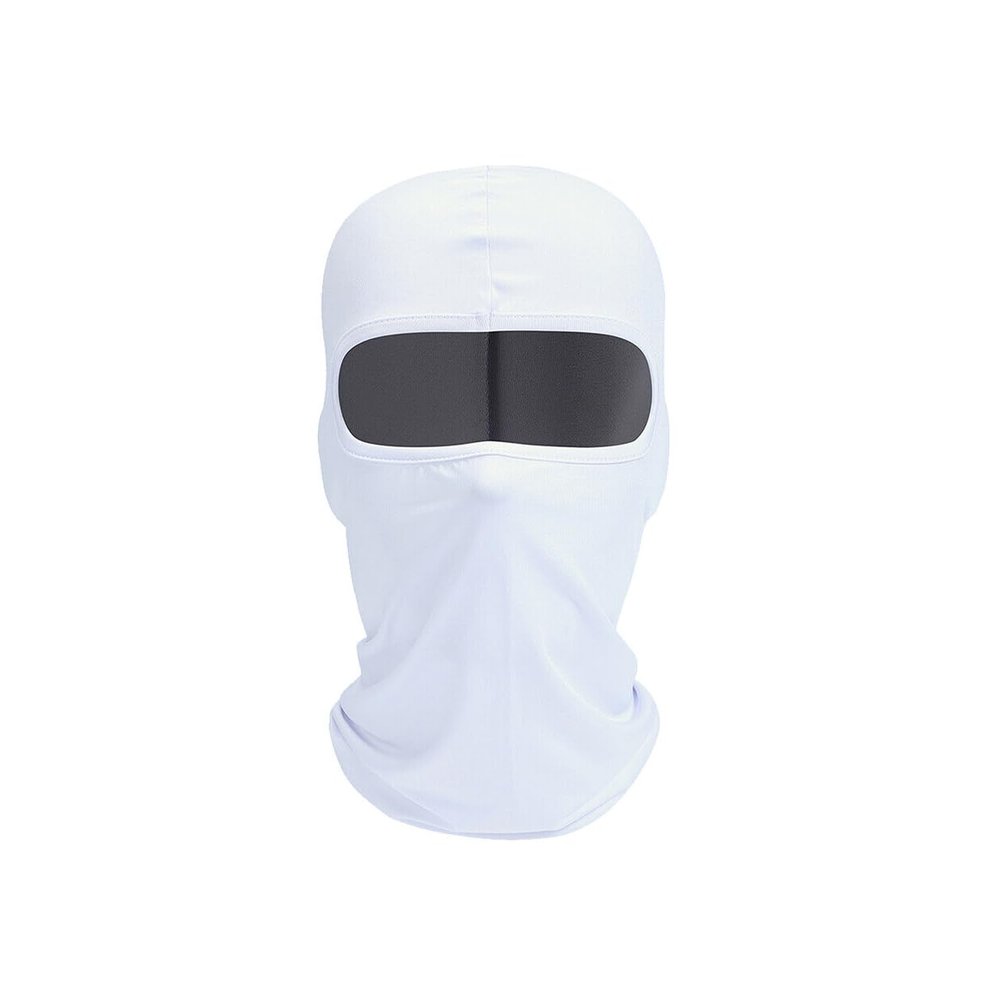 Balaclava Face Mask Sun Cover UV Protection Arm Guard for Headgear White 1 pack for Outdoor Activities for Men and Women Breathable Windproof Elastic Sport Workout Yoga Running Fitness Gym Accessories