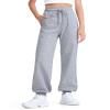 BOOPH Girls Sweatpants Kids Cotton Drawstring Joggers Athletic Pants with Pockets for Teen Girls Gray 7-8 Years view 1