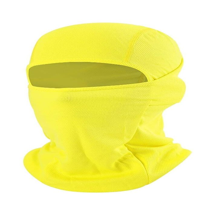 Balaclava Full Face Mask Sun Cover UV Protection Arm Guard Headgear Yellow 02 1 pack G-24 for Outdoor Activities for Men and Women Breathable Windproof Elastic Sport Workout Yoga Running Accessories