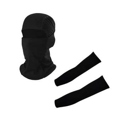Balaclava Full Face Mask Sun Cover UV Protection Arm Guard Headgear Black 02 Black 1 pack for Outdoor Activities for Men and Women Breathable Windproof Elastic Sport Workout Yoga Running Accessories