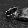 10 mm Inlaid Wood Grain Gear Pattern Tungsten Carbide Ring Men's Wedding Jewelry Gift 12 view 2