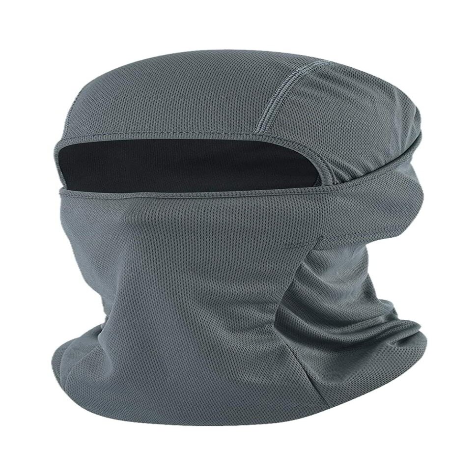 Balaclava Full Face Mask Sun Cover UV Protection Arm Guard Headgear Gray 02 1 pack G-8 for Outdoor Activities for Men and Women Breathable Windproof Elastic Sport Workout Yoga Running Accessories