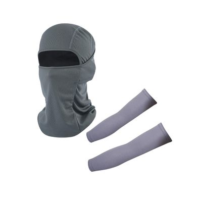 Balaclava Full Face Mask Sun Cover UV Protection Arm Guard Headgear Gray 02 1 pack G-7 for Outdoor Activities for Men and Women Breathable Windproof Elastic Sport Workout Yoga Running Accessories