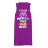 Custom Summer Dress Customize Your Own Image Text Personalized Sun Dress for Mom Design Gifts Birthday Anniversaries Valentine Day Mother's Day 4X-Large Purple view 3