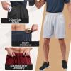 BOOJO 3 Pack Gym Basketball Mens Shorts - Quick Dry Black Workout Athletic Shorts with Pockets for Casual Running (S-6XL) view 2