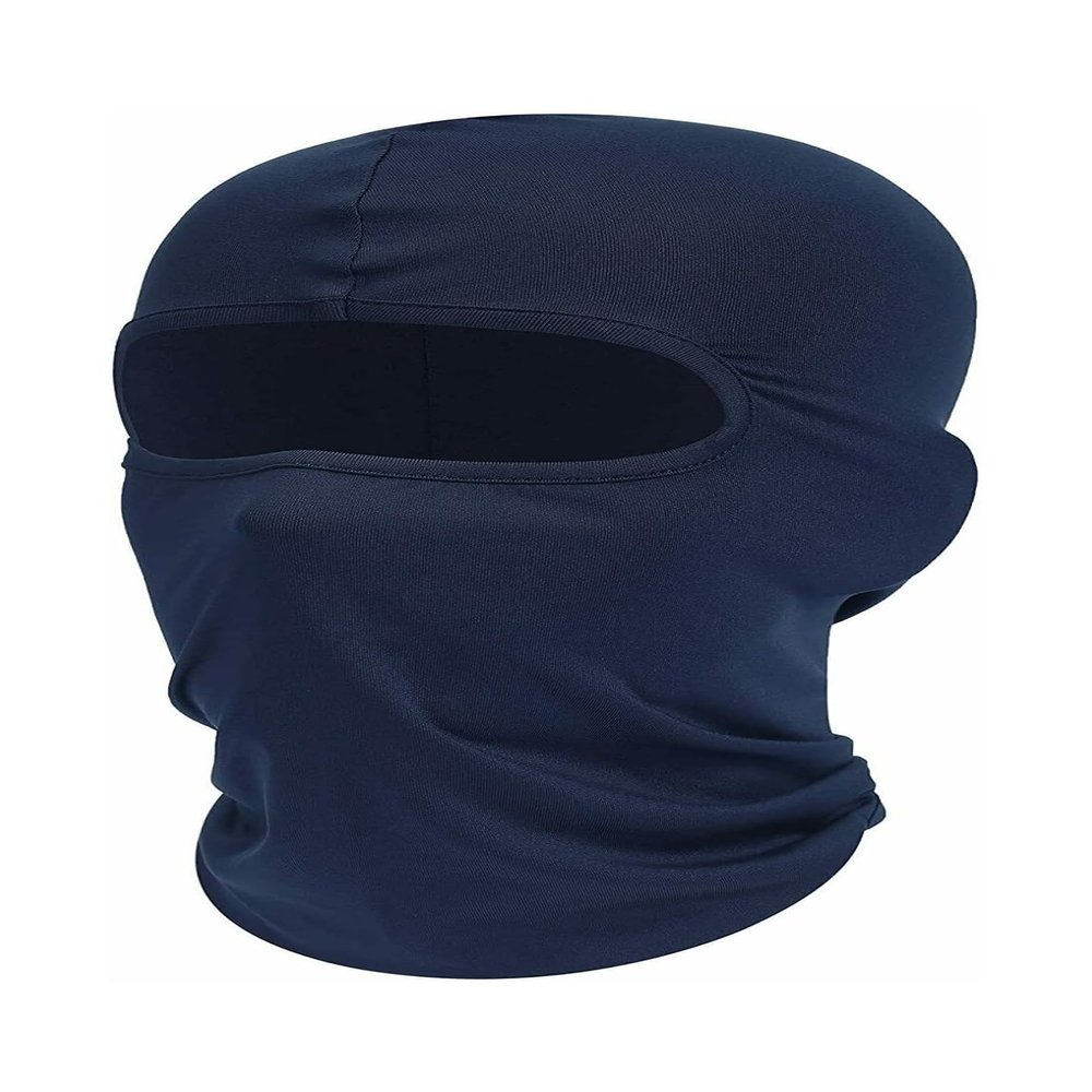 Balaclava Face Mask UV Protection Cooling Neck Gaiter Full Head Mask Face Cover Dark Blue for Outdoor Activities for Men and Women Breathable Windproof Elastic Sport Workout Yoga Running Accessories