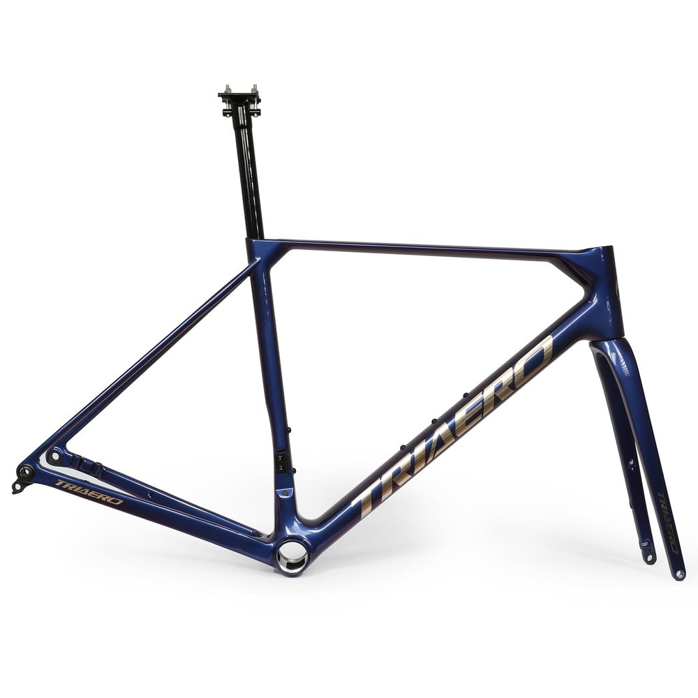 ICAN Flyee Carbon Disc Road Bike Frameset UCI T47 BB and UDH Hanger (Purple, 52cm)