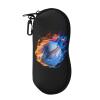 AFPANQZ Cool Flame Baseball Glasses Case Lightweight Portable Travel Zipper Eyeglasses Case Zipper Eyeglass Case with Belt Clip Travel Outdoor Bag Pouch view 2