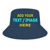 ZJHCEUS Custom Fisherman Hats Bucket Hat Add Your Own Photo Text Logo, Mens Womens Trendy Boonie Hat, Dusty-Blue view 1