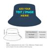 ZJHCEUS Custom Fisherman Hats Bucket Hat Add Your Own Photo Text Logo, Mens Womens Trendy Boonie Hat, Dusty-Blue view 3