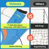 Portable Outdoor Volleyball Net Set for Backyard Beach with Adjustable Poles, Soft PU Volleyball & Pump, Carry Bag and Durable Anti-Sagging Net (Blue and Green, 32ft) view 3