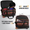 SOGUKOER 2 Ball Bowling Bag with Wheels, Lightweight Trolley Double Ball Bowling bags with Large Separate Shoe Compartment and Oversized Accessory Pocket, Retractable Handle Extends To 39.5" view 2