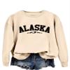 Pifnxtamy Sweatshirt for Women Alaska Letter Graphic Tees Retro Mountain Shirt Crewneck Sweater Long Sleeve Pullover view 2